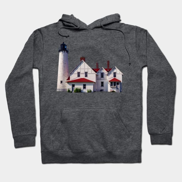 Point Iroquois Lighthouse Hoodie by Enzwell